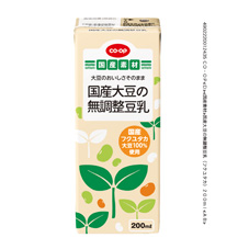 コープ　国産大豆の無調整豆乳２００ｍｌ