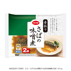 コープ　骨取りさばの味噌煮２切れ