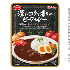 コープ　深いコクと香りのビーフカレー　中辛１７０ｇ