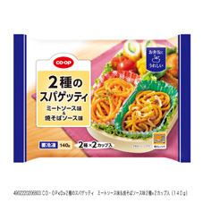 コープ　２種のスパゲッティミートソース味＆焼そばソ２種×２