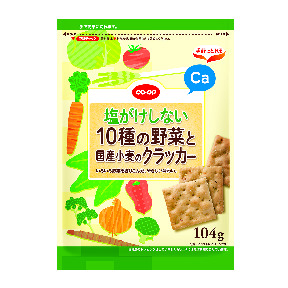 コープ　塩がけしない１０種の野菜と国産小麦のクラッカー１０４ｇ