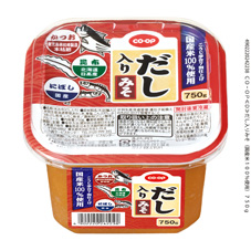 コープ　だし入りみそ（国産米１００％使用）７５０ｇ
