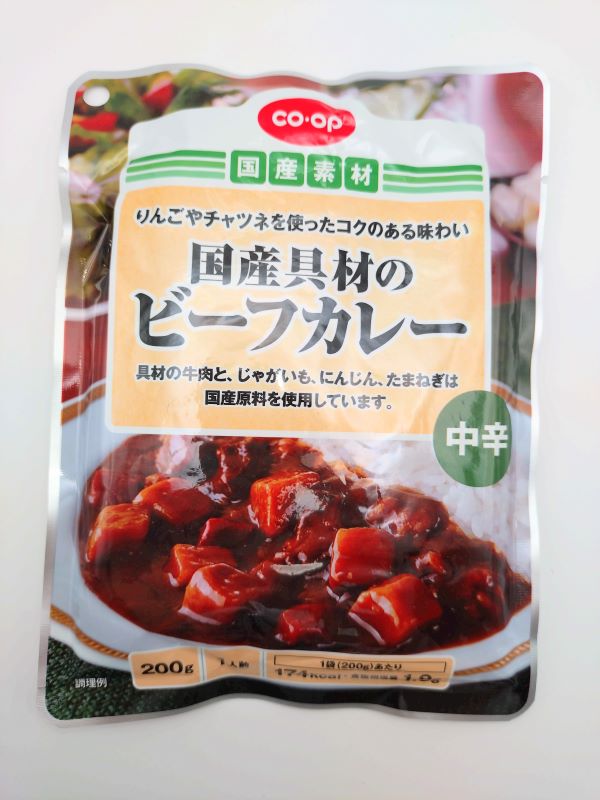 コープ　国産具材のビーフカレー中辛２００ｇ