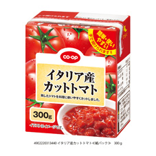 コープ　イタリア産カットトマト　紙パック３００ｇ